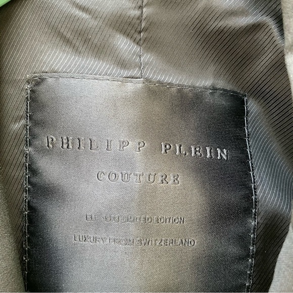 Philip Plein Couture Made in Italy crop sleeve black blazer size small - Picture 8 of 16